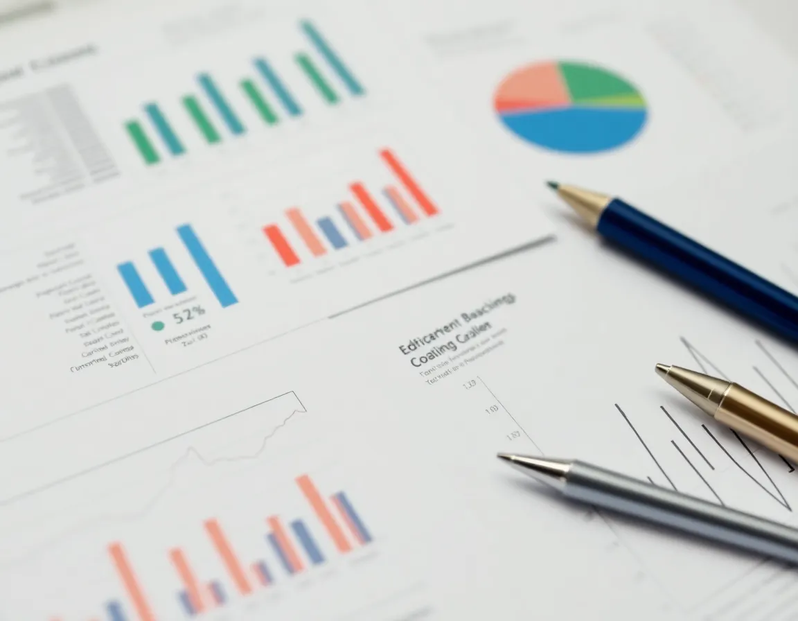 Financial charts and planning documents
